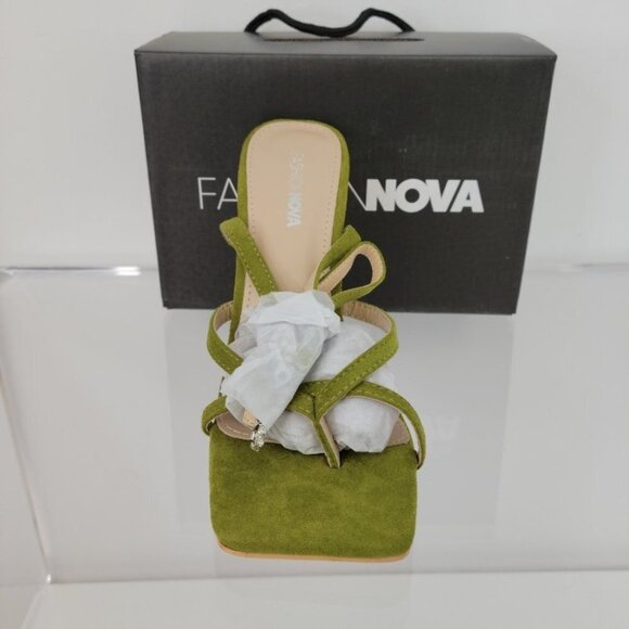 Fashion  Nova Clear Heel Diamante Mules - Picture 5 of 10